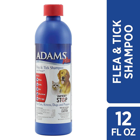 Adams Plus Flea and Tick Shampoo with Precor