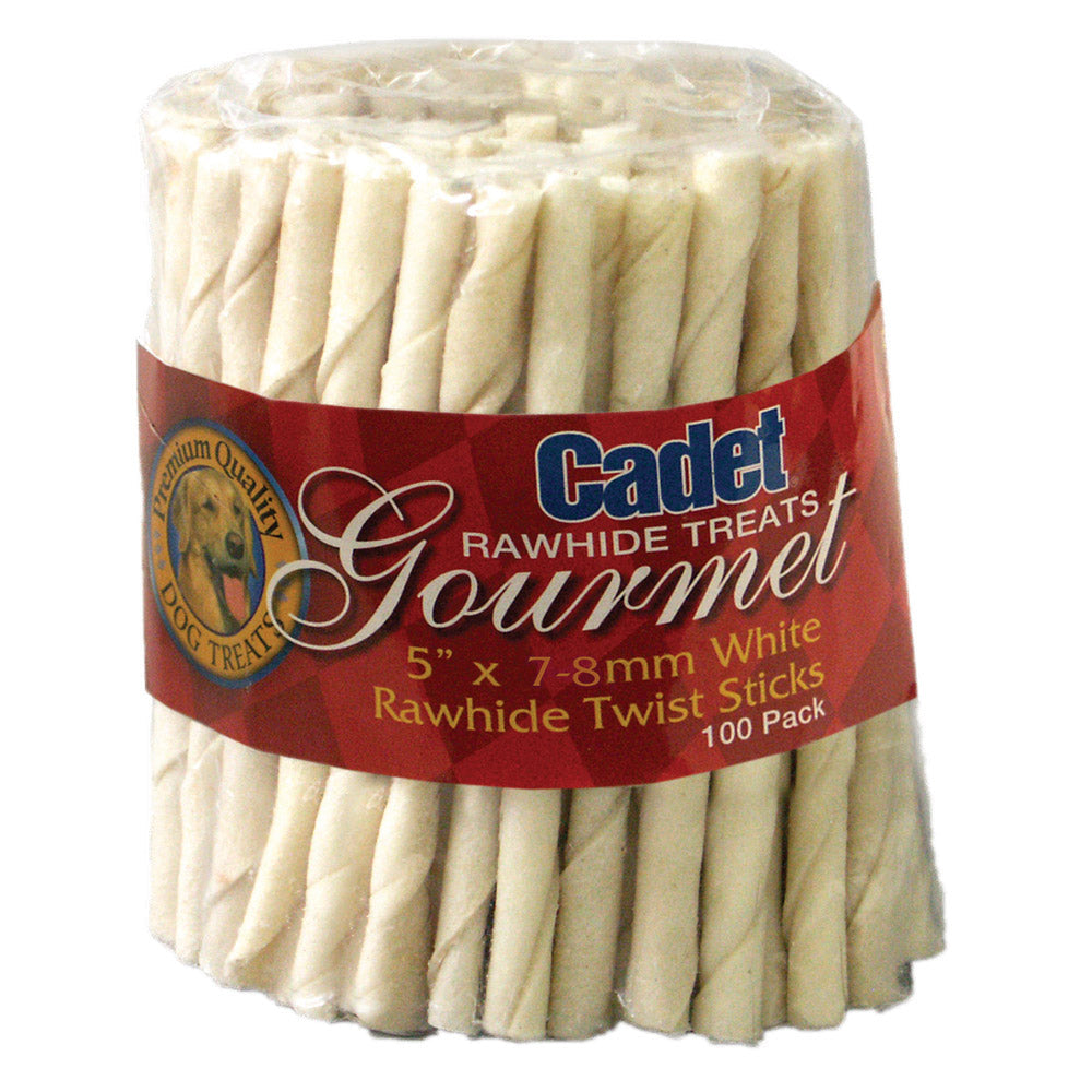 Rawhide Twist Sticks 5 inches 100 pack - C00216