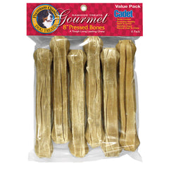 Pressed Rawhide Bones 8 inches 6 pack - C00830-12
