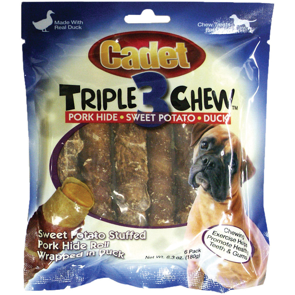 Triple Chew Treat Duck and Sweet Potato - 6 pack - C07332-6