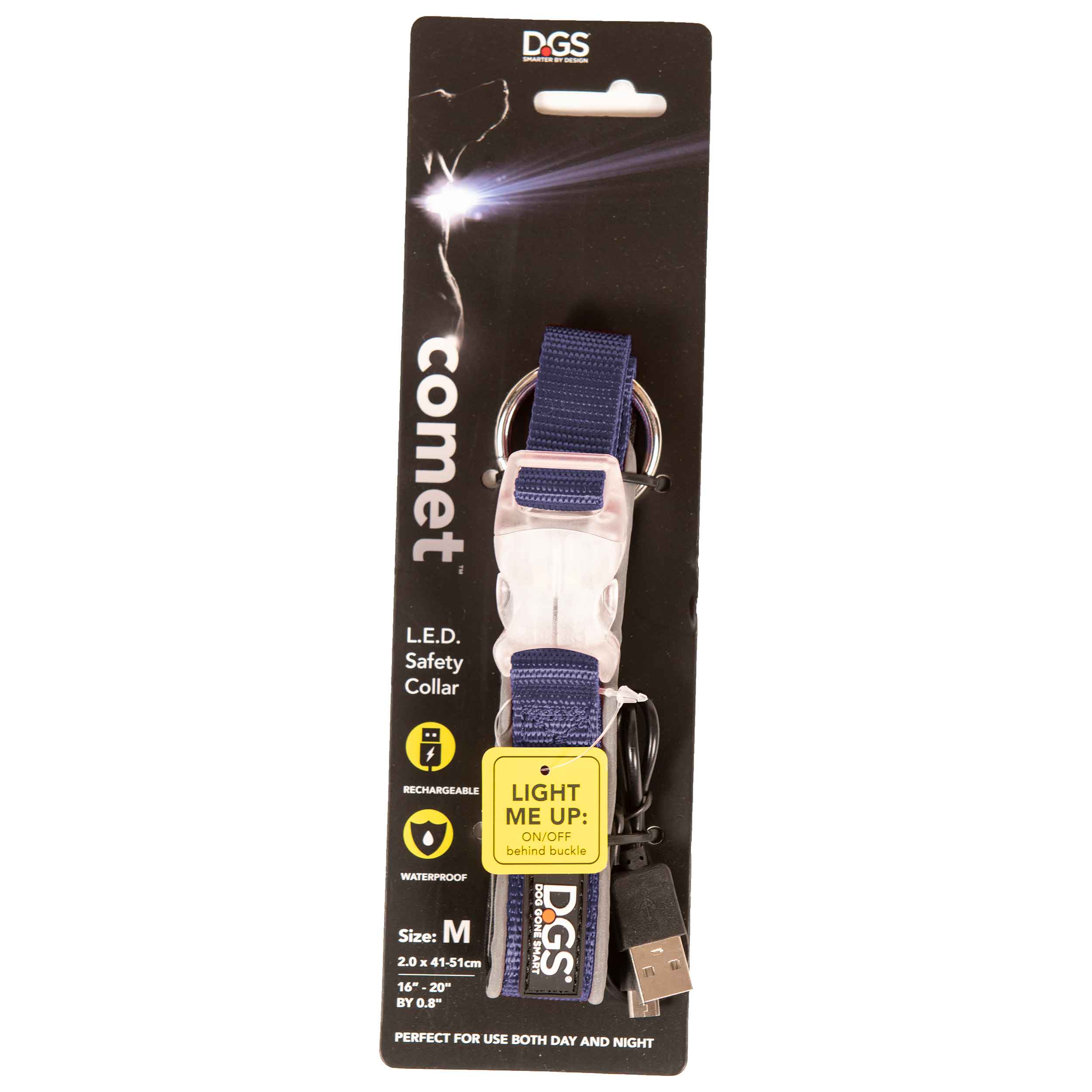 Comet Rechargeable Light Up Dog Collar