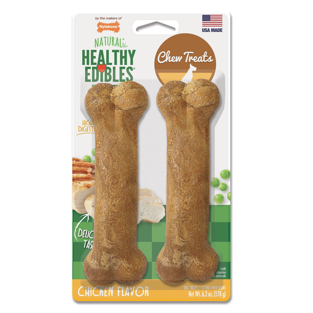 Healthy Edibles Longer Lasting Chicken Treats Wolf 2 count - NBQ103TPP