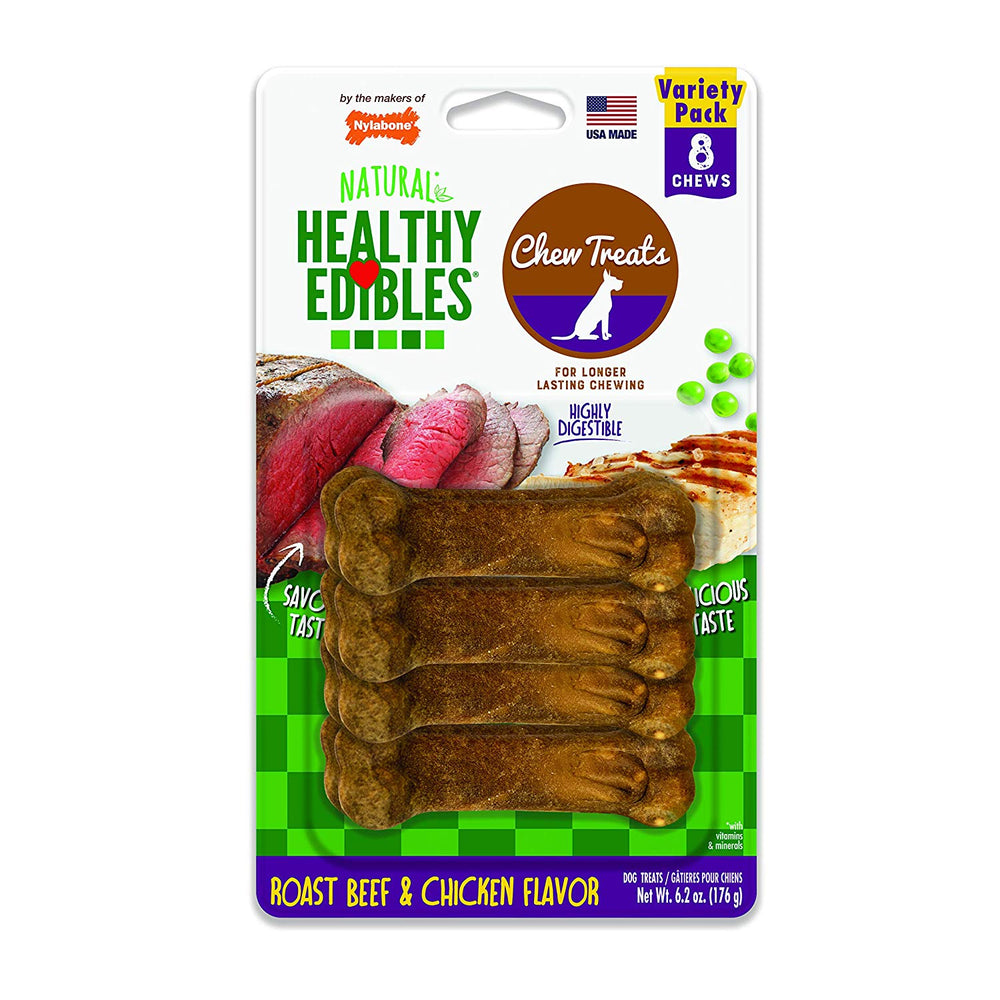 Healthy Edibles Longer Lasting Roast Beef and Chicken Treats