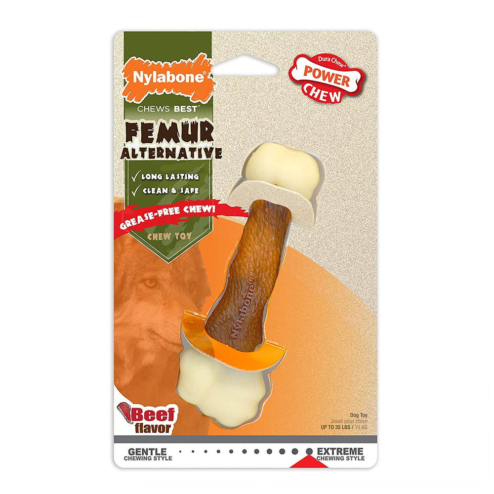 Power Chew Femur Alternative Dog Chew Toy Beef