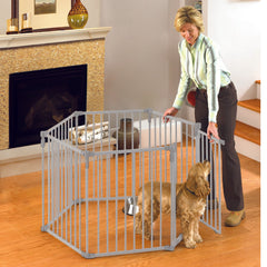 3-in-1 Metal Superyard Pet Pen 6 Panels - NS4930