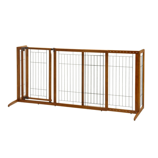 Deluxe Freestanding Pet Gate with Door