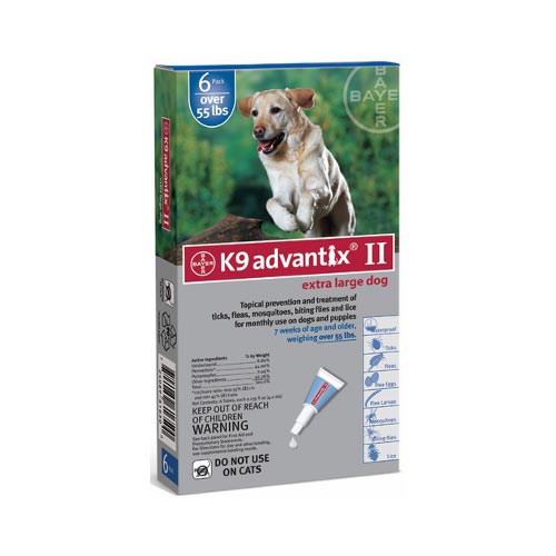 Advantix Flea and Tick Control for Dogs Over 55 lbs 6 Month Supply – ADVX-BLUE-100-6