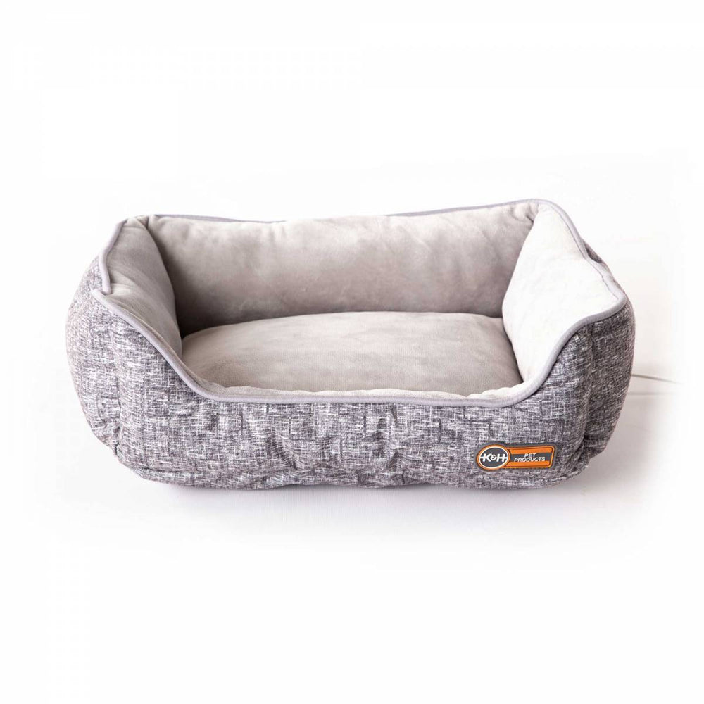 K&H Pet Products Mother’s Heartbeat Heated Puppy Pet Bed with Bone Pillow