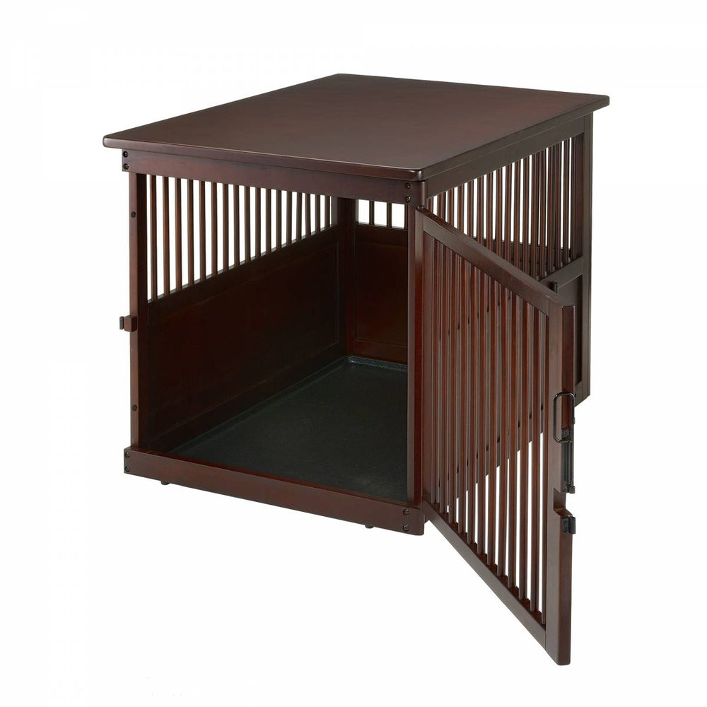 Richell Wooden End Table Dog Crate Large Dark Brown 41.5in x 29.9in x 29.5in
