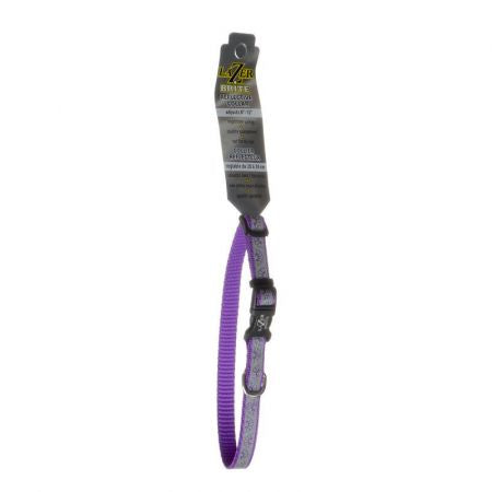 Coastal Pet Lazer Brite Reflective Adjustable Dog Collar - Purple Daisy