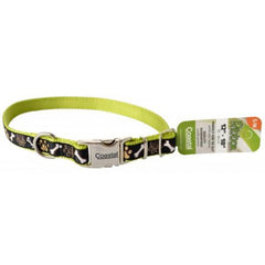 Coastal Pet Attire Ribbon Brown Paws & Bones Nylon Dog Collar